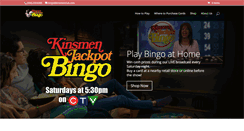 Desktop Screenshot of kinsmenjackpotbingo.com